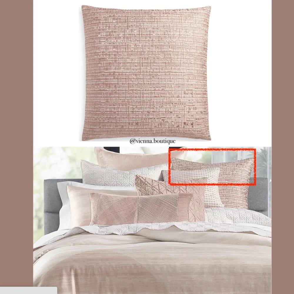 NIB $185 Hotel Collection Woodrose (2) European Sham‎ in Rose Pink